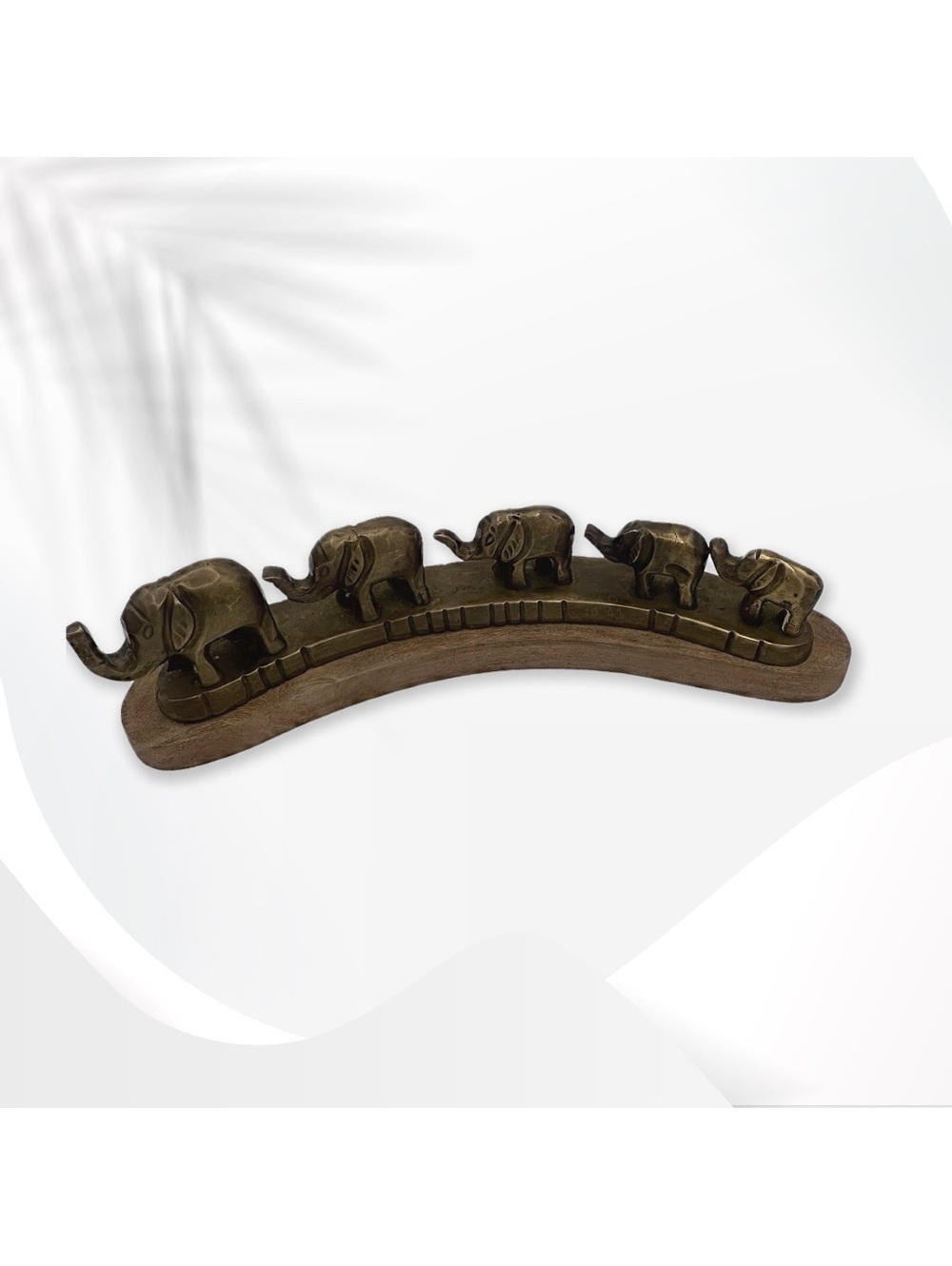 Vintage Brass Elephant Figurine | Boho Lucky Elephant Décor